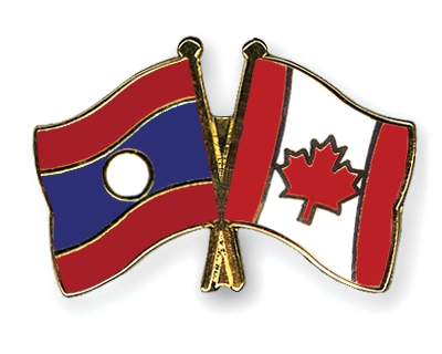Fahnen Pins Laos Kanada