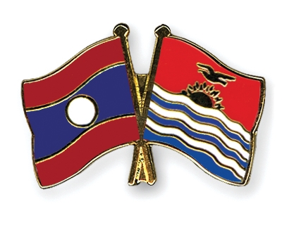Fahnen Pins Laos Kiribati