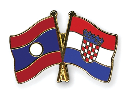 Fahnen Pins Laos Kroatien