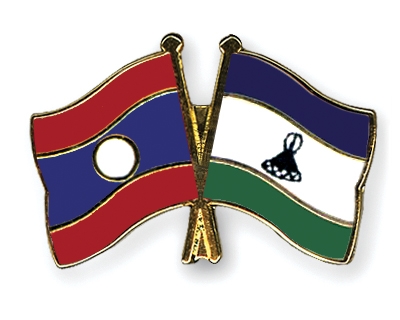 Fahnen Pins Laos Lesotho