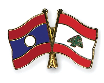 Fahnen Pins Laos Libanon