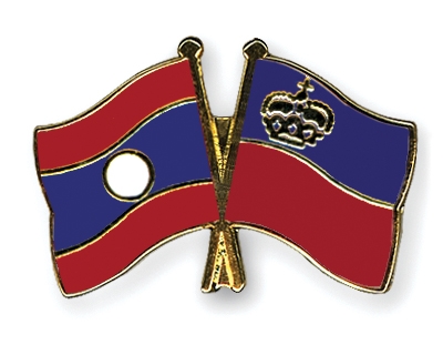 Fahnen Pins Laos Liechtenstein