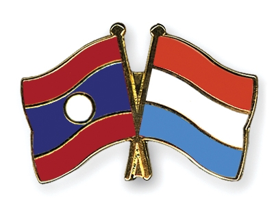 Fahnen Pins Laos Luxemburg