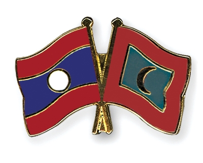 Fahnen Pins Laos Malediven