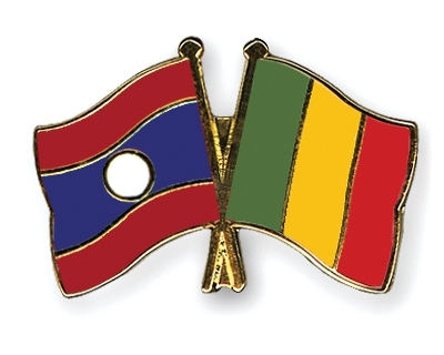 Fahnen Pins Laos Mali