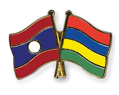 Fahnen Pins Laos Mauritius