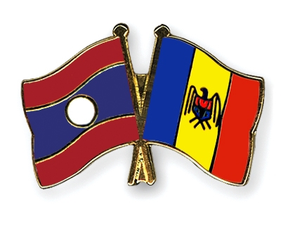 Fahnen Pins Laos Moldau