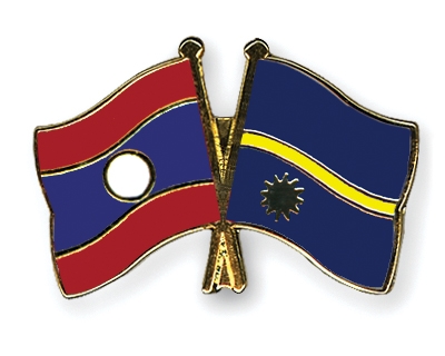 Fahnen Pins Laos Nauru