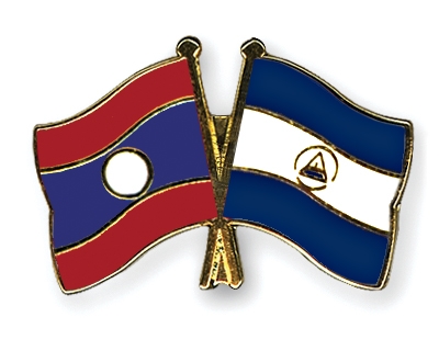 Fahnen Pins Laos Nicaragua