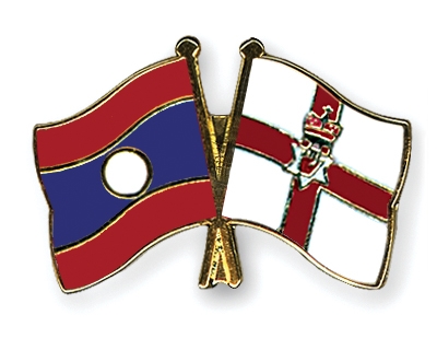 Fahnen Pins Laos Nordirland