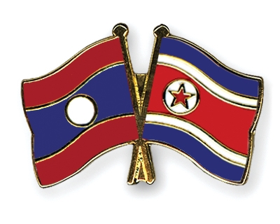 Fahnen Pins Laos Nordkorea