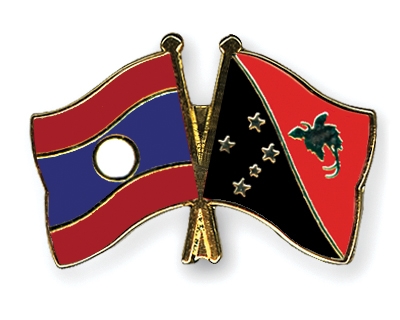 Fahnen Pins Laos Papua-Neuguinea