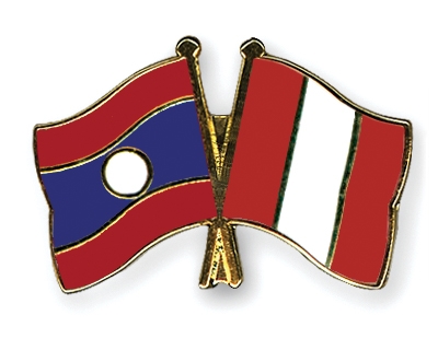 Fahnen Pins Laos Peru