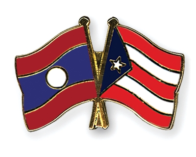 Fahnen Pins Laos Puerto-Rico