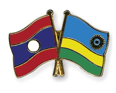 Fahnen Pins Laos Ruanda