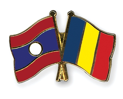 Fahnen Pins Laos Rumnien