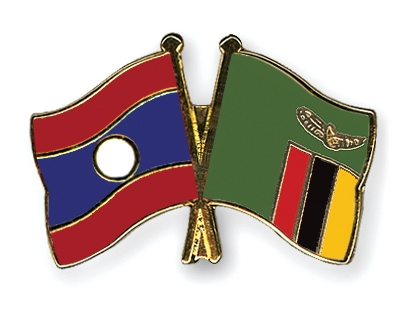 Fahnen Pins Laos Sambia