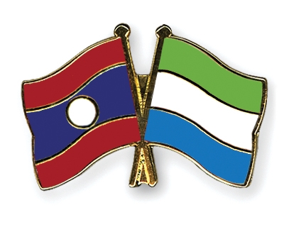 Fahnen Pins Laos Sierra-Leone