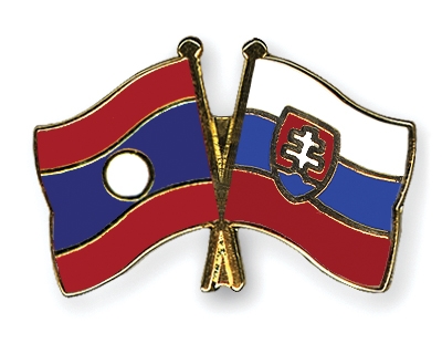 Fahnen Pins Laos Slowakei