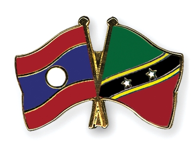 Fahnen Pins Laos St-Kitts-und-Nevis