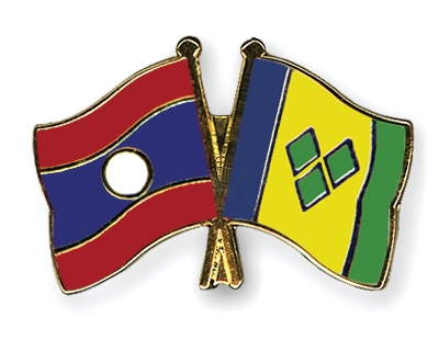 Fahnen Pins Laos St-Vincent-und-die-Grenadinen