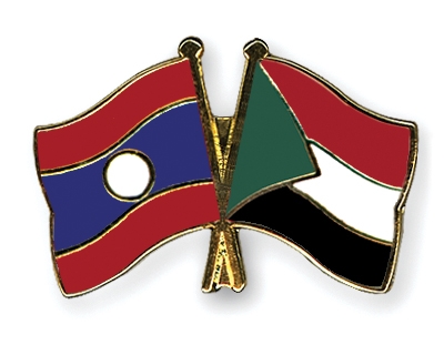 Fahnen Pins Laos Sudan