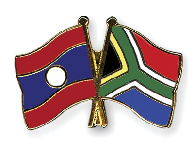 Fahnen Pins Laos Sdafrika