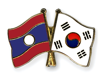 Fahnen Pins Laos Sdkorea