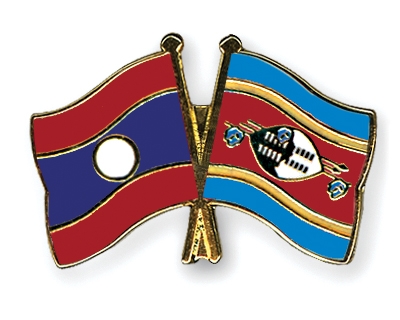 Fahnen Pins Laos Swasiland