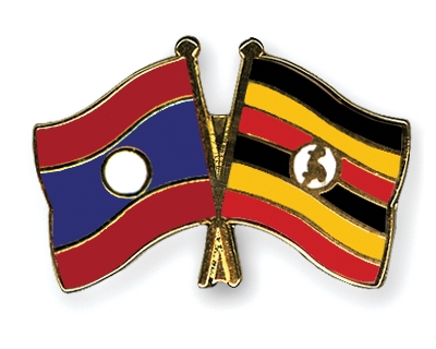 Fahnen Pins Laos Uganda