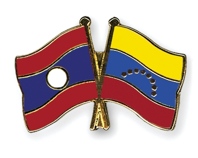 Fahnen Pins Laos Venezuela