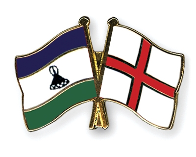 Fahnen Pins Lesotho England