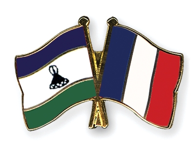 Fahnen Pins Lesotho Frankreich