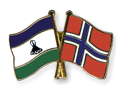 Fahnen Pins Lesotho Norwegen