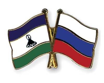 Fahnen Pins Lesotho Russland