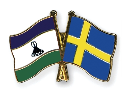 Fahnen Pins Lesotho Schweden