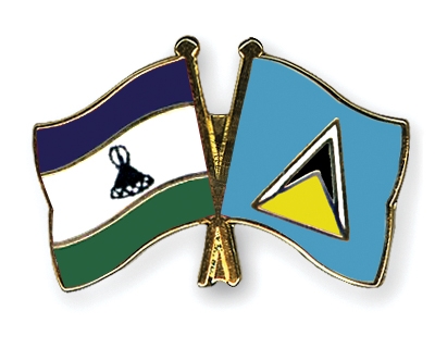 Fahnen Pins Lesotho St-Lucia