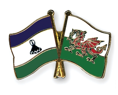 Fahnen Pins Lesotho Wales