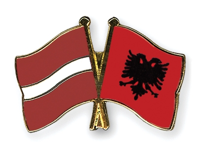 Fahnen Pins Lettland Albanien