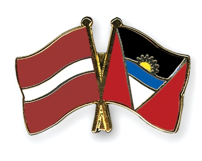 Fahnen Pins Lettland Antigua-und-Barbuda