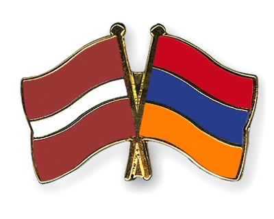 Fahnen Pins Lettland Armenien