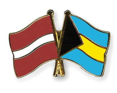 Fahnen Pins Lettland Bahamas