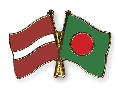 Fahnen Pins Lettland Bangladesch