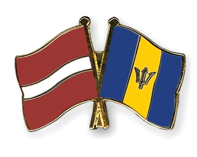 Fahnen Pins Lettland Barbados