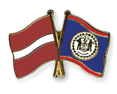 Fahnen Pins Lettland Belize