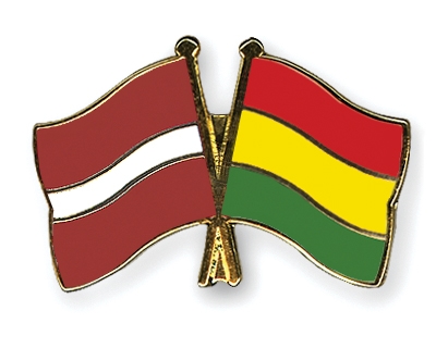 Fahnen Pins Lettland Bolivien