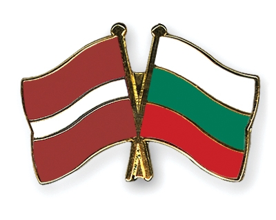 Fahnen Pins Lettland Bulgarien