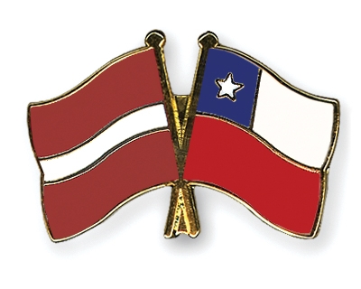 Fahnen Pins Lettland Chile