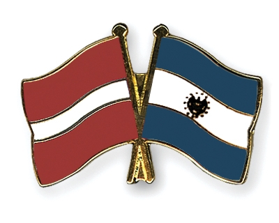 Fahnen Pins Lettland El-Salvador