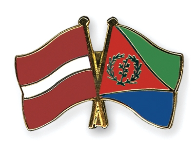 Fahnen Pins Lettland Eritrea